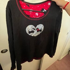 Black Long sleeve with dogs designs